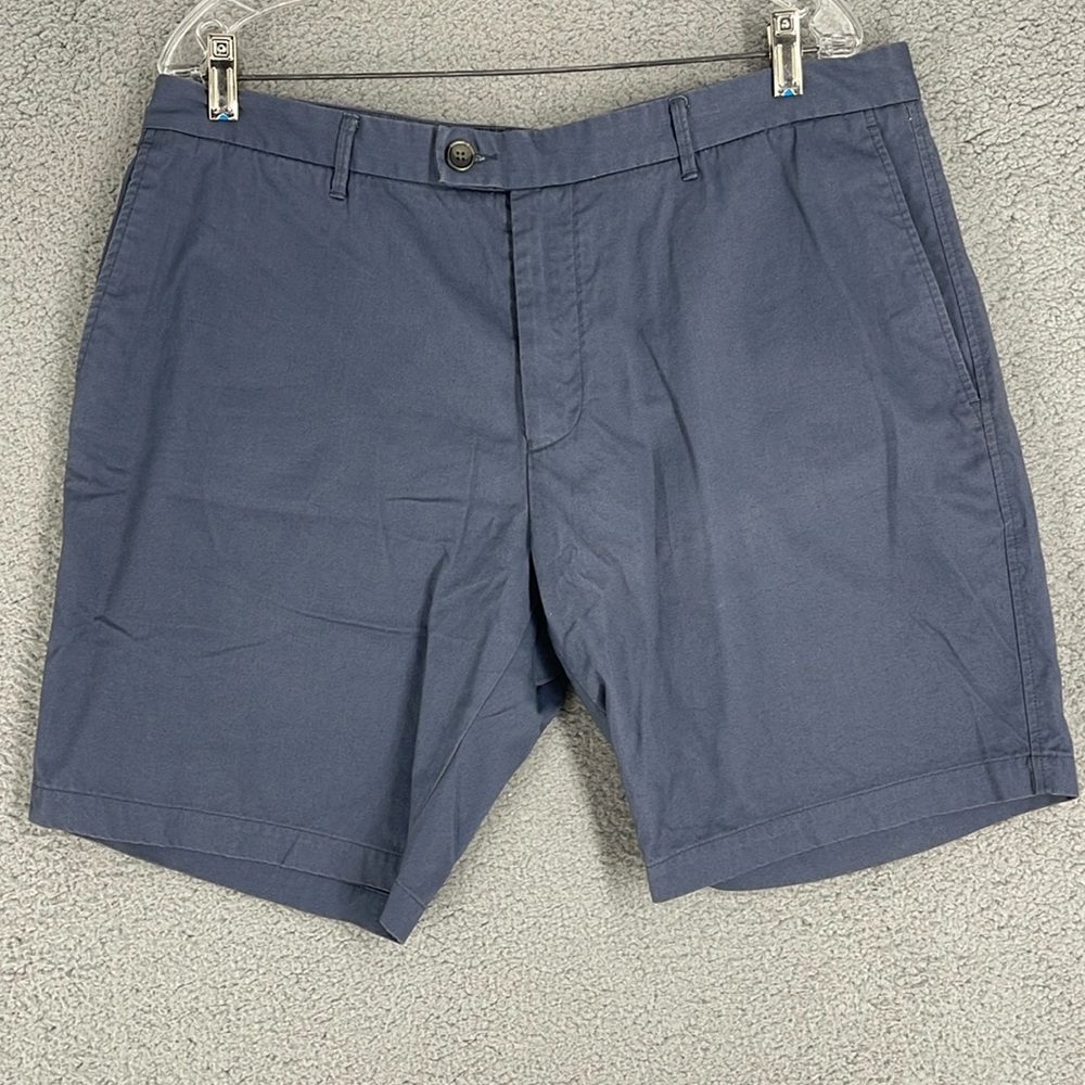Reiss gray shorts men’s 36 zipper and button pockets 100% Cotton active picnic